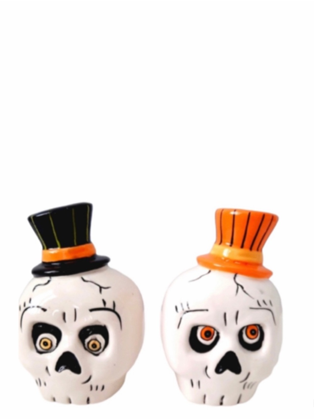 NEW Transpac Little Village by Shelly Comiskey Skeleton Salt & Pepper Shakers 💀